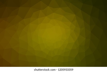 Dark Green, Yellow vector abstract mosaic backdrop. Colorful illustration in abstract style with triangles. Brand new design for your business.