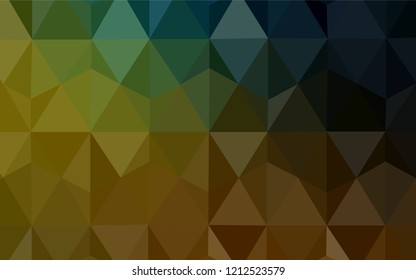 Dark Green, Yellow vector abstract polygonal pattern. Colorful illustration in polygonal style with gradient. Pattern for a brand book's backdrop.