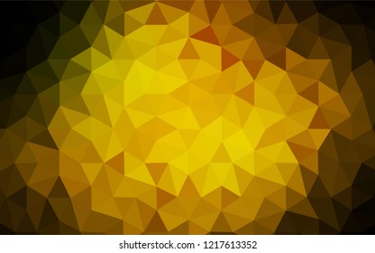 Dark Green, Yellow vector abstract mosaic backdrop. Modern abstract illustration with triangles. Triangular pattern for your design.