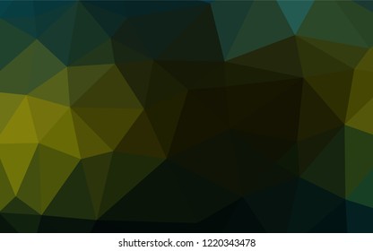 Dark Green, Yellow vector abstract mosaic pattern. Shining colored illustration in a Brand new style. A completely new design for your business.