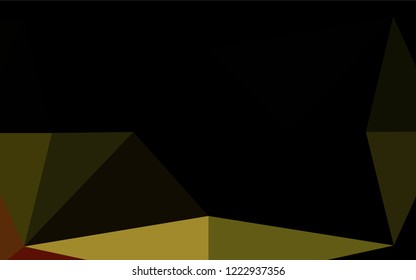 Dark Green, Yellow vector abstract polygonal layout. Shining illustration, which consist of triangles. The template can be used as a background for cell phones.
