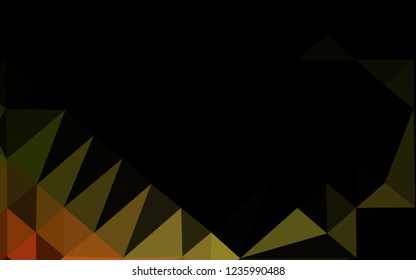 Dark Green, Yellow vector abstract polygonal layout. Colorful illustration in abstract style with gradient. Elegant pattern for a brand book.