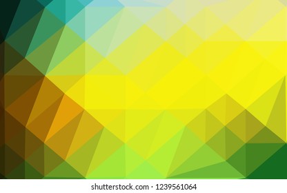 Dark Green, Yellow vector abstract mosaic background. Colorful illustration in abstract style with gradient. Template for a cell phone background.
