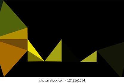 Dark Green, Yellow vector abstract mosaic backdrop. Modern geometrical abstract illustration with gradient. A completely new template for your business design.