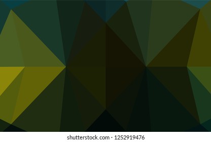Dark Green, Yellow vector abstract mosaic pattern. Brand new colored illustration in blurry style with gradient. A new texture for your design.