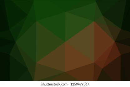 Dark Green, Yellow vector abstract mosaic pattern. A completely new color illustration in a vague style. A completely new design for your business.