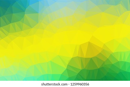 Dark Green, Yellow vector abstract polygonal texture. An elegant bright illustration with gradient. The textured pattern can be used for background.