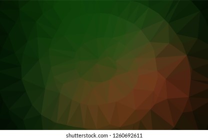 Dark Green, Yellow vector abstract polygonal layout. An elegant bright illustration with gradient. The completely new template can be used for your brand book.