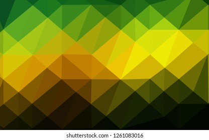 Dark Green, Yellow vector abstract polygonal cover. Shining colored illustration in a Brand new style. Elegant pattern for a brand book.