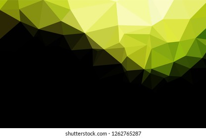 Dark Green, Yellow vector abstract mosaic background. Shining colored illustration in a Brand new style. The textured pattern can be used for background.