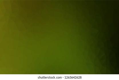 Dark Green, Yellow vector abstract polygonal cover. A completely new color illustration in a vague style. The polygonal design can be used for your web site.