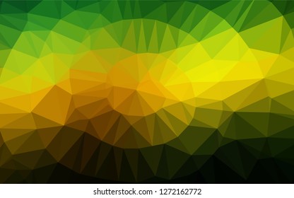 Dark Green, Yellow vector abstract mosaic background. Colorful illustration in abstract style with gradient. The completely new template can be used for your brand book.
