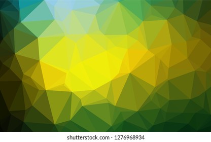 Dark Green, Yellow vector abstract mosaic pattern. A completely new color illustration in a vague style. The elegant pattern can be used as part of a brand book.