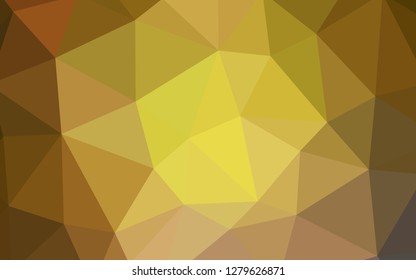 Dark Green, Yellow vector abstract polygonal template. Triangular geometric sample with gradient.  Pattern for a brand book's backdrop.