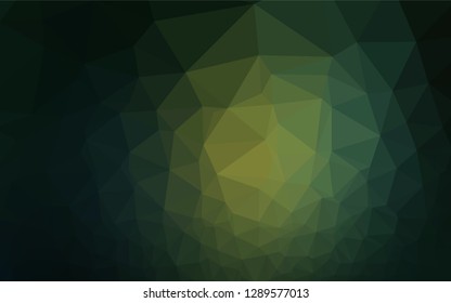 Dark Green, Yellow vector abstract mosaic background. A vague abstract illustration with gradient. A new texture for your design.