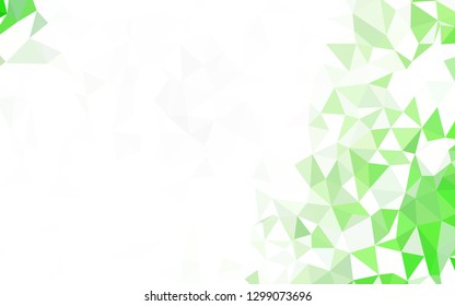 Dark Green, Yellow vector abstract polygonal background. Glitter abstract illustration with an elegant triangles. Best triangular design for your business.