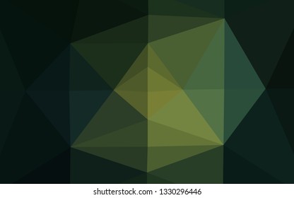 Dark Green, Yellow vector abstract mosaic background. A vague abstract illustration with gradient. Textured pattern for background.