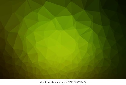 Dark Green, Yellow vector abstract polygonal texture. Shining colored illustration in a Brand new style. Completely new template for your business design.