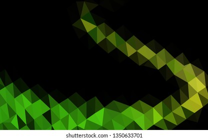 Dark Green, Yellow vector abstract polygonal layout. Colorful abstract illustration with gradient. Elegant pattern for a brand book.