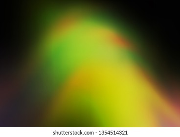 Dark Green, Yellow vector abstract template. A vague abstract illustration with gradient. The template can be used for your brand book.