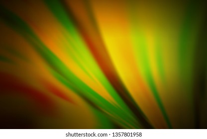 Dark Green, Yellow vector abstract blurred layout. Abstract colorful illustration with gradient. Completely new design for your business.