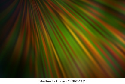 Dark Green, Yellow vector abstract blurred background. A completely new colored illustration in blur style. Smart design for your work.