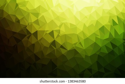Dark Green, Yellow vector abstract mosaic backdrop. A completely new color illustration in a vague style. Elegant pattern for a brand book.