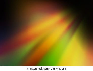 Dark Green, Yellow vector abstract blurred pattern. An elegant bright illustration with gradient. Brand new style for your business design.