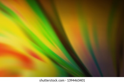 Dark Green, Yellow vector abstract blurred layout. Glitter abstract illustration with gradient design. Smart design for your work.