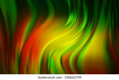 Dark Green, Yellow vector abstract bright pattern. New colored illustration in blur style with gradient. New style for your business design.