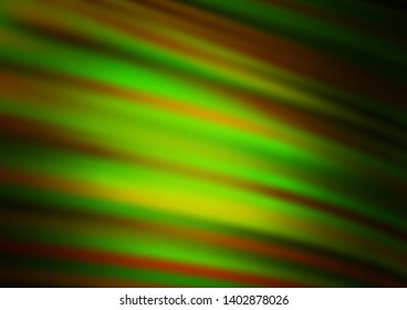 Dark Green, Yellow vector abstract template. Creative illustration in halftone style with gradient. Brand new style for your business design.