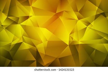 Dark Green, Yellow vector abstract polygonal background. Colorful illustration in polygonal style with gradient. Pattern for a brand book's backdrop.