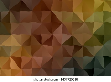 Dark Green, Yellow vector abstract mosaic background. Polygonal abstract illustration with gradient. Pattern for a brand book's backdrop.