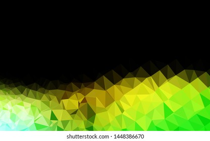 Dark Green, Yellow vector abstract mosaic background. Shining colored illustration in a Brand new style. Completely new template for your business design.