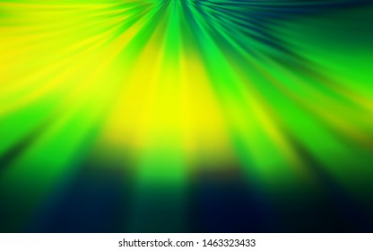 Dark Green, Yellow vector abstract blurred background. Glitter abstract illustration with gradient design. New style for your business design.