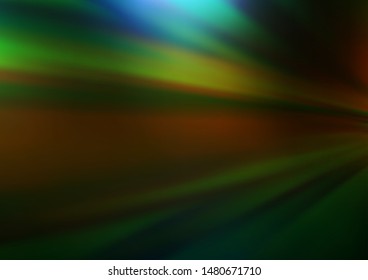 Dark Green, Yellow vector abstract bokeh pattern. A completely new color illustration in a bokeh style. The template can be used for your brand book.