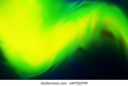 Dark Green, Yellow vector abstract blurred background. Glitter abstract illustration with gradient design. New way of your design.
