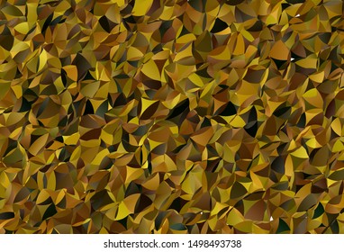 Dark Green, Yellow vector abstract mosaic background. Polygonal abstract illustration with gradient. Completely new template for your banner.