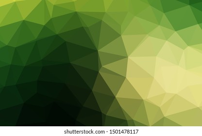 Dark Green, Yellow vector abstract mosaic pattern. Shining colored illustration in a Brand new style. Brand new style for your business design.