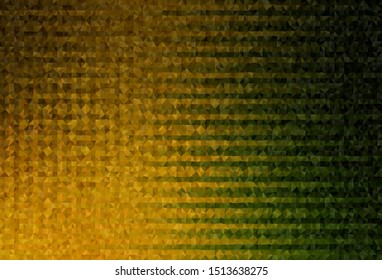Dark Green, Yellow vector abstract mosaic pattern. A sample with polygonal shapes. Pattern for a brand book's backdrop.