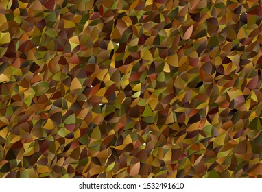 Dark Green, Yellow vector abstract polygonal template. Triangular geometric sample with gradient.  Pattern for a brand book's backdrop.