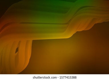 Dark Green, Yellow vector abstract bright template. Colorful illustration in abstract style with gradient. Background for designs.