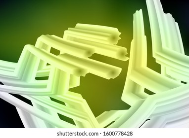 Dark Green, Yellow vector abstract bright template. Abstract colorful illustration with gradient. New style design for your brand book.