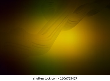 Dark Green, Yellow vector abstract layout. Shining colorful illustration in smart style. Elegant background for a brand book.