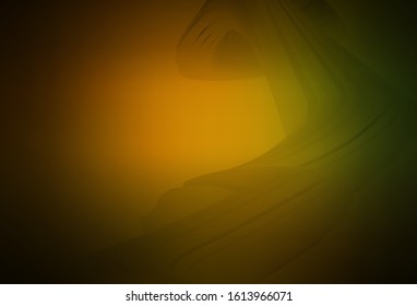 Dark Green, Yellow vector abstract bright texture. Creative illustration in halftone style with gradient. Blurred design for your web site.