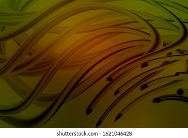 Dark Green, Yellow vector abstract blurred layout. Glitter abstract illustration with gradient design. New style design for your brand book.