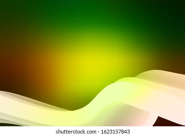 Dark Green, Yellow vector abstract bright template. Abstract colorful illustration with gradient. Background for designs.