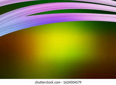 Dark Green, Yellow vector abstract blurred background. Glitter abstract illustration with gradient design. New style for your business design.
