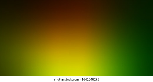 Dark Green, Yellow vector abstract layout. Abstract illustration with gradient blur design. Background for cell phones.