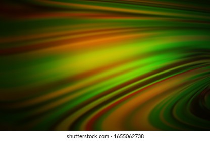 Dark Green, Yellow vector abstract bright pattern. A completely new colored illustration in blur style. Completely new design for your business.
